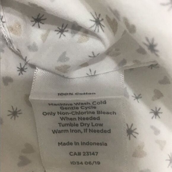 Talbots White Patterned Long Sleeve Blouse Size Large - Picture 4 of 6